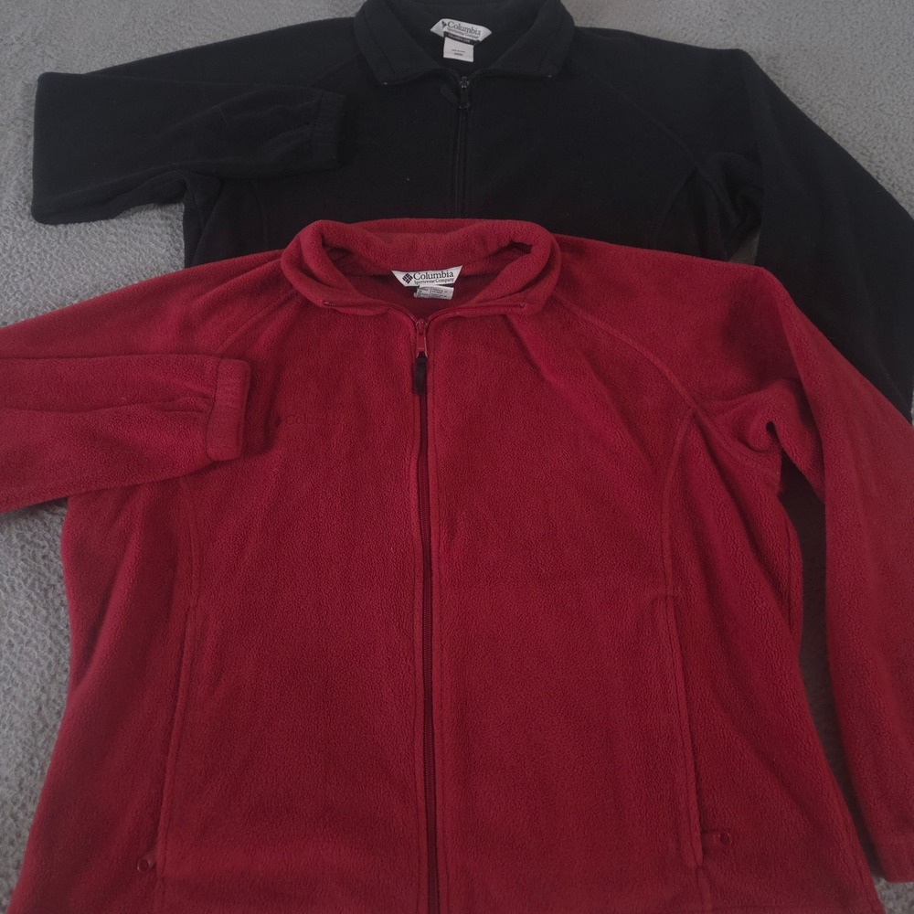 LOT OF 2 Columbia Jacket Women 1X Multi Benton Springs Fleece Full Zip Soft Warm